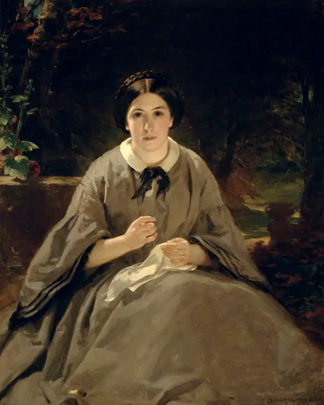 A Lady in Grey (Portrait of the Artist's Daughter, later Mrs Wiseman), by Daniel Macnee