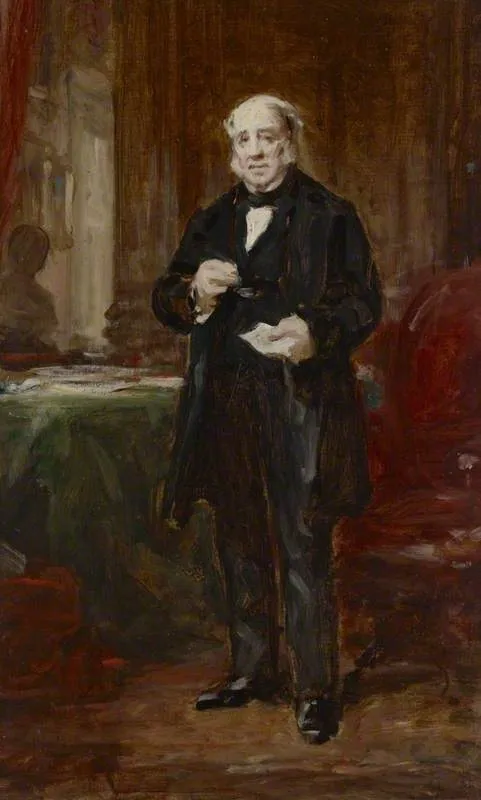 A Portrait Study of a Gentleman Standing in an Interior, by Daniel Macnee, unspecified, 1854