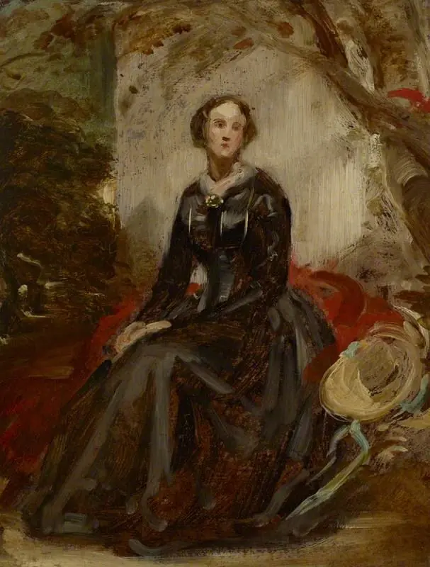 A Portrait Study of a Lady Seated in a Landscape, by Daniel Macnee