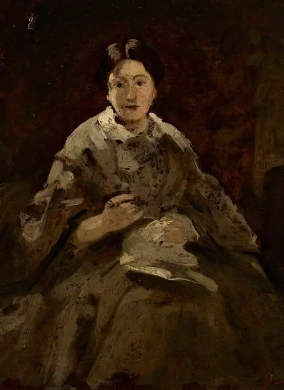 A Study for 'A Lady in Grey' (Isabella Macnee, Mrs Wiseman, the artist's daughter), by Daniel Macnee