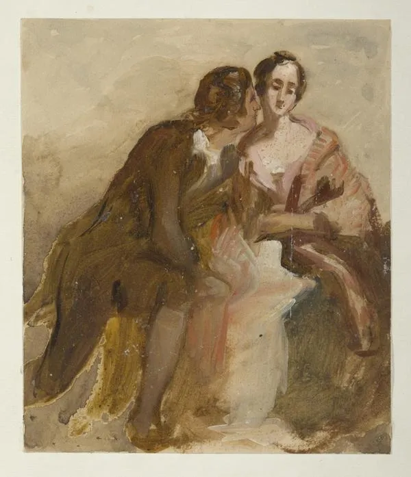 Burns and his Highland Mary, by Daniel Macnee, unspecified, 1854