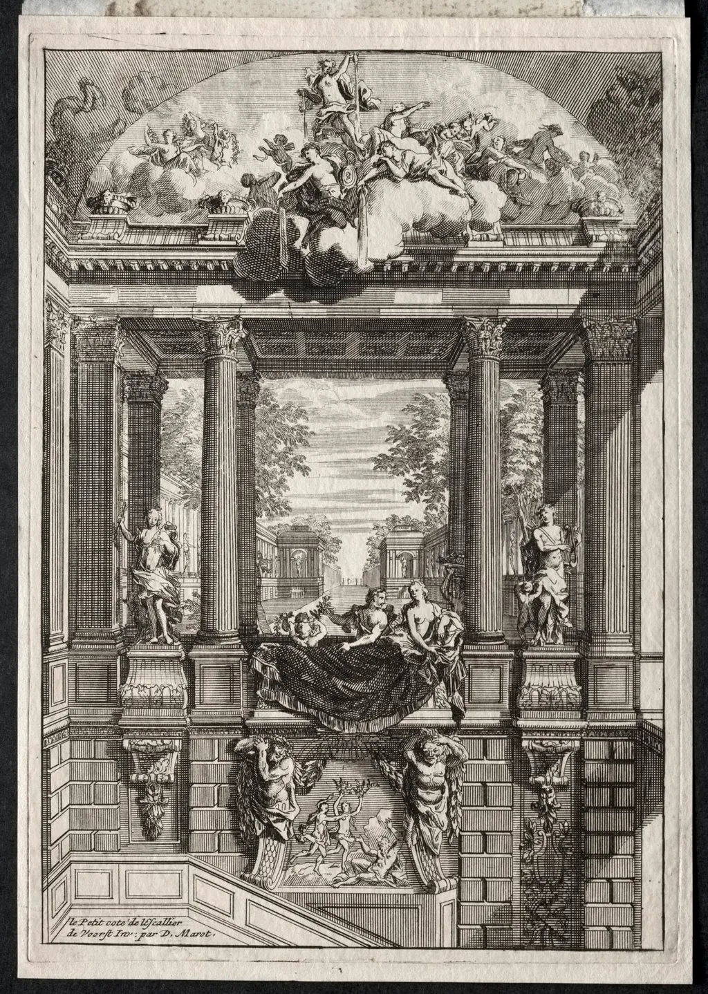 Staircase at the Palace of Voorst in Holland, by Daniel Marot, 1709