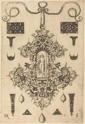Large Pendant, Strength Standing at Centre, by Daniel Mignot