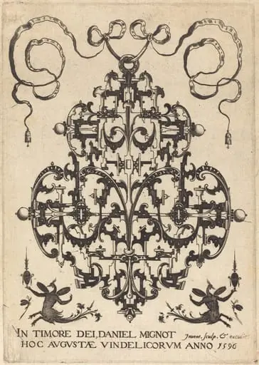 Title Page: Large Pendant, Two Winged Imaginary Figures at Bottom, by Daniel Mignot