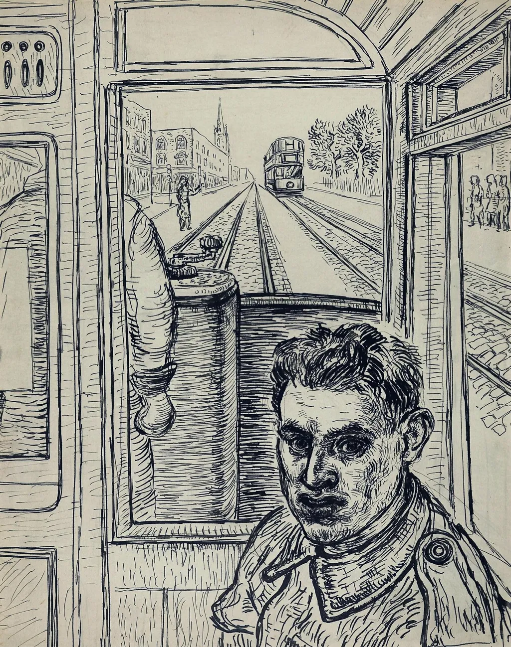 Soldier in Tram, by Daniel Moiseiwitsch, 1941