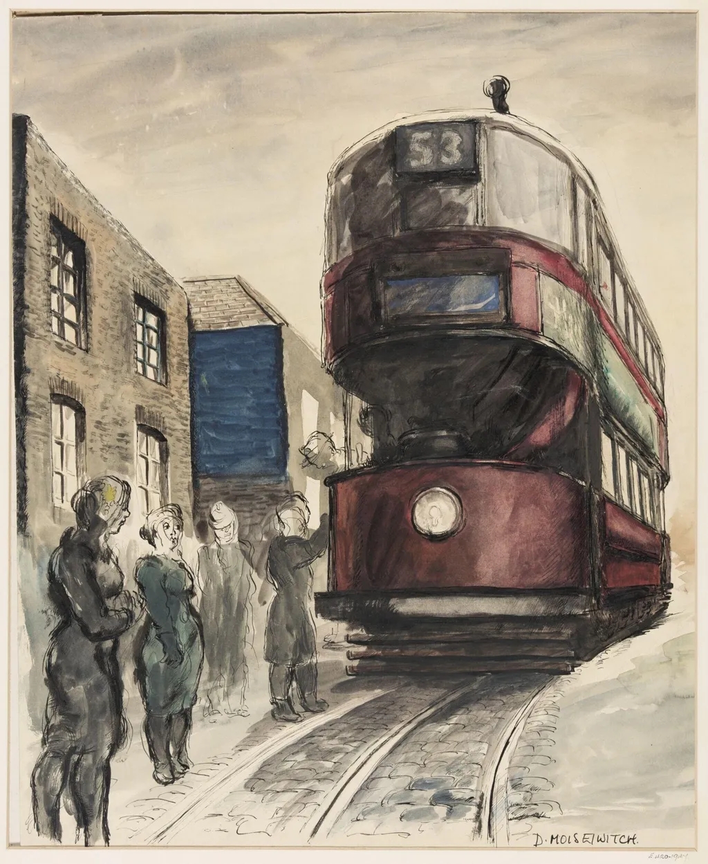 Untitled, by Daniel Moiseiwitsch, watercolor, 1940