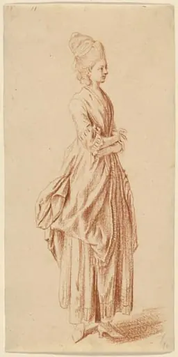 A Standing Lady in a Day Dress, by Daniel Nikolaus Chodowiecki
