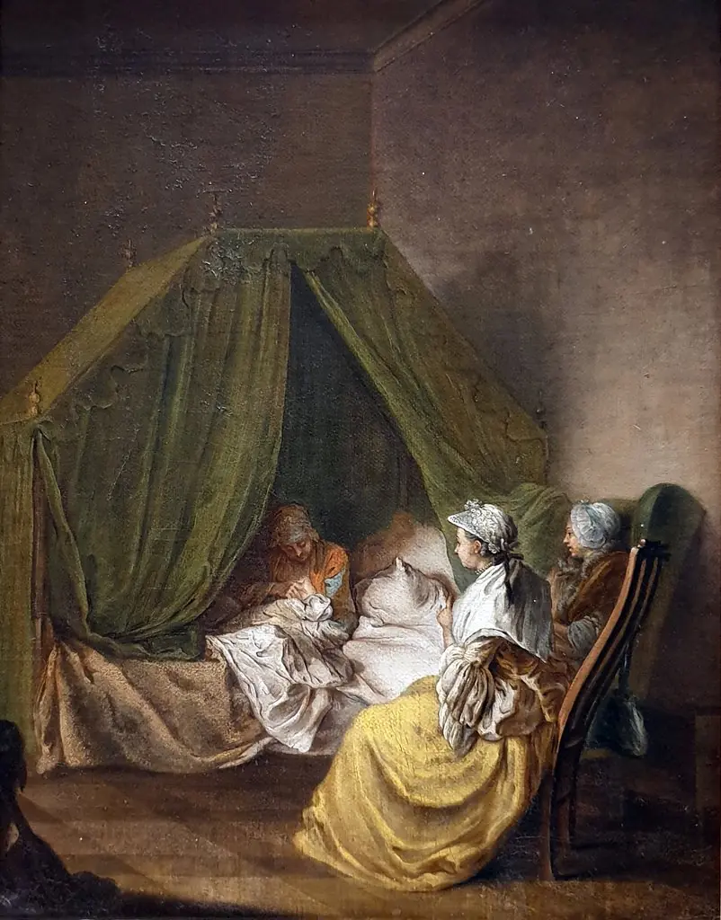 Childbed, by Daniel Nikolaus Chodowiecki