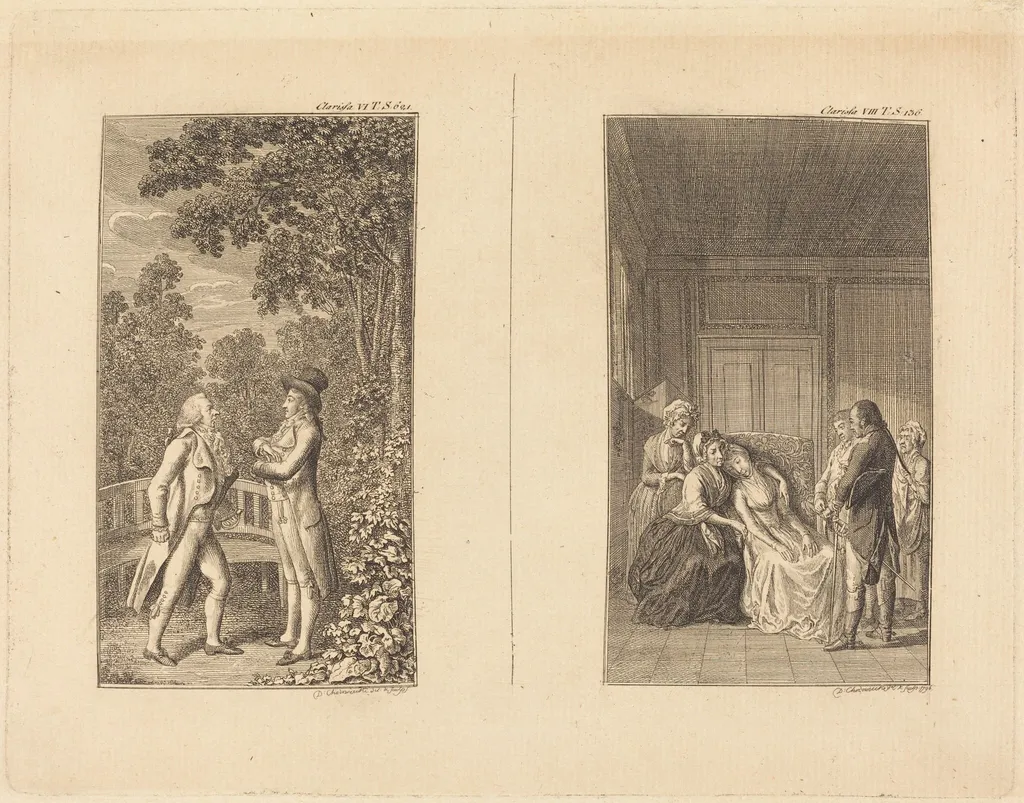 Clarissa, by Daniel Nikolaus Chodowiecki, ink, 1796