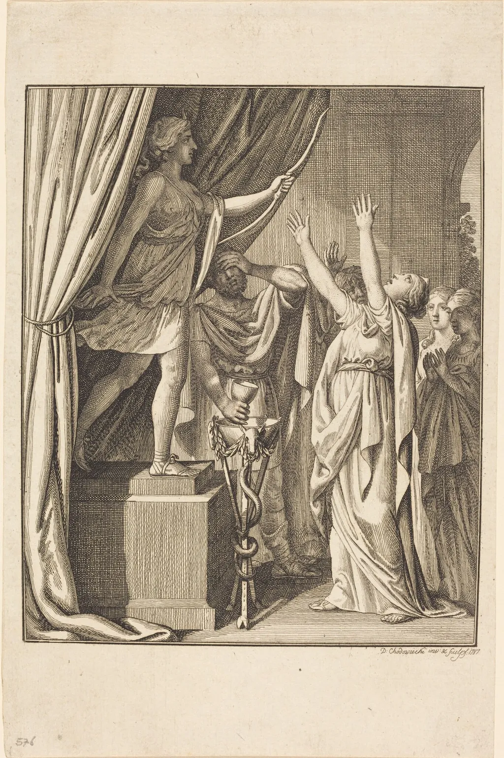 Diana, by Daniel Nikolaus Chodowiecki, ink, 1787