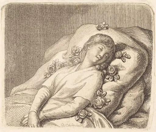Dreaming on Roses, by Daniel Nikolaus Chodowiecki