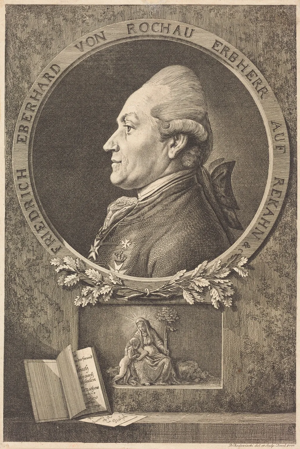 F.E. von Rochow, by Daniel Nikolaus Chodowiecki, ink, 1777