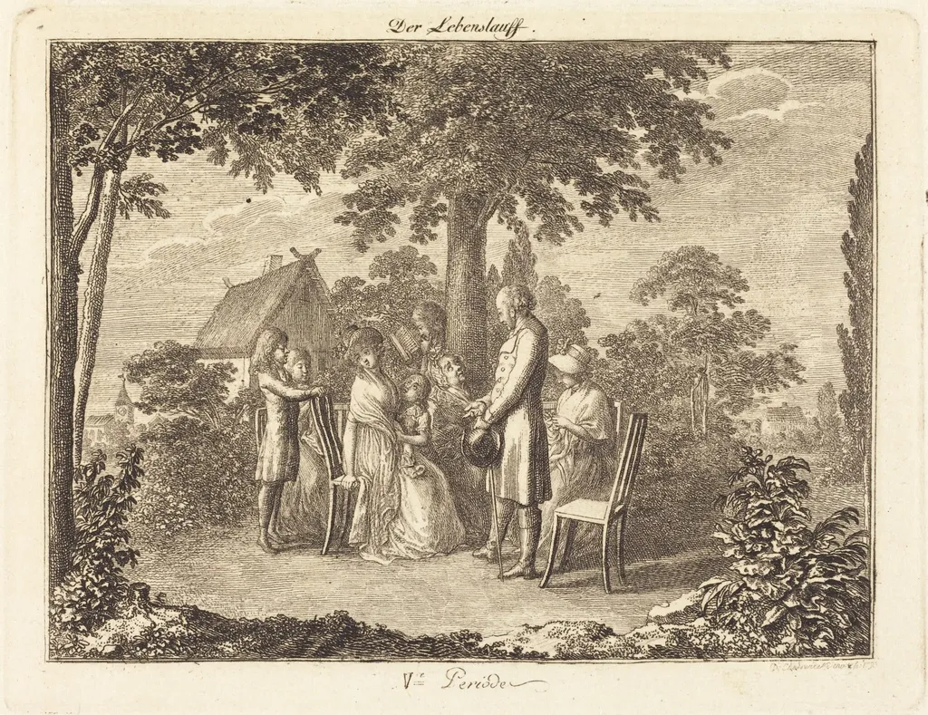 Family Grown, by Daniel Nikolaus Chodowiecki, ink, 1793