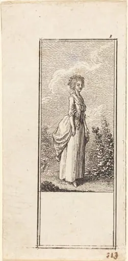 Girl with a Crown of Flowers, by Daniel Nikolaus Chodowiecki