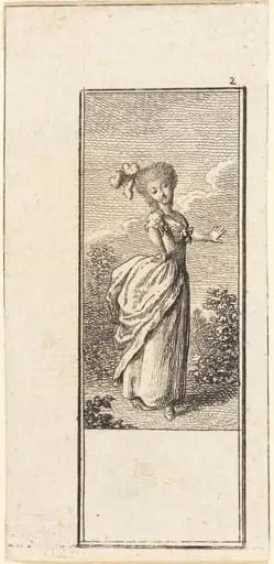 Girl with an Ostrich Feather Headdress, by Daniel Nikolaus Chodowiecki