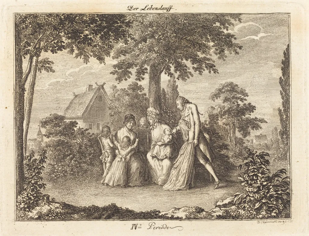 Growing Family, by Daniel Nikolaus Chodowiecki, ink, 1793