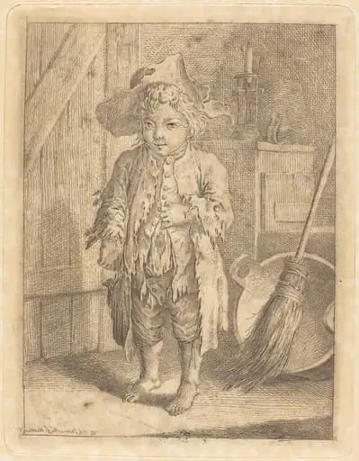Poor Boy Showing His Navel, by Daniel Nikolaus Chodowiecki