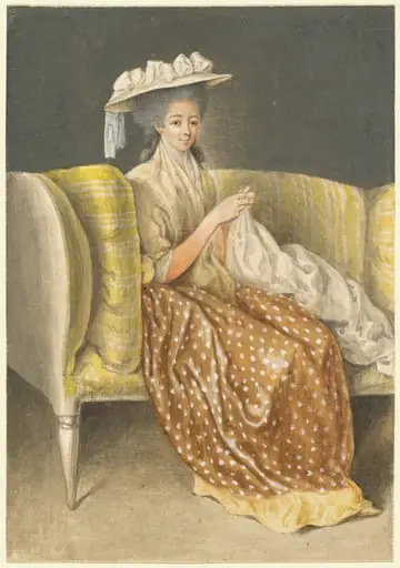 Portrait of a Lady Sewing, by Daniel Nikolaus Chodowiecki