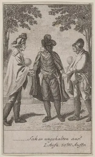Sah er ungehalten aus? (What, look’d he frowningly?), by Daniel Nikolaus Chodowiecki