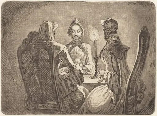 The Card Game (Der kleine l'Hombre Tisch), by Daniel Nikolaus Chodowiecki