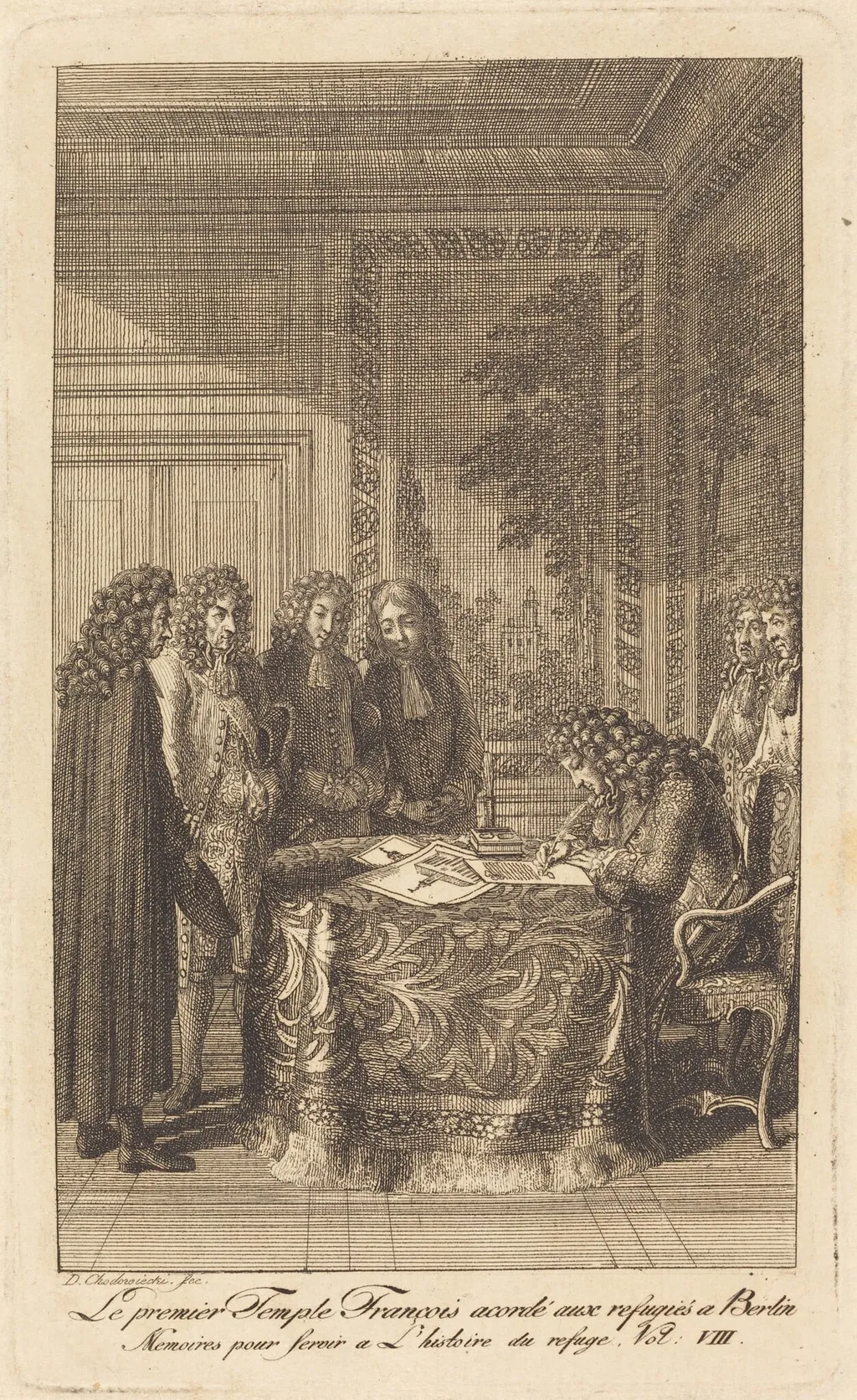 The First French Church in Berlin, by Daniel Nikolaus Chodowiecki, ink, 1794