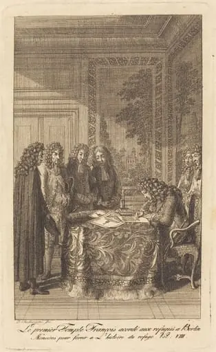 The First French Church in Berlin, by Daniel Nikolaus Chodowiecki