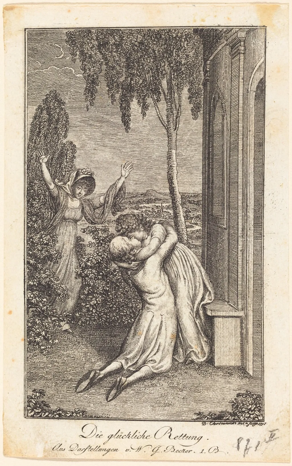 The Fortunate Rescue, by Daniel Nikolaus Chodowiecki, ink, 1791