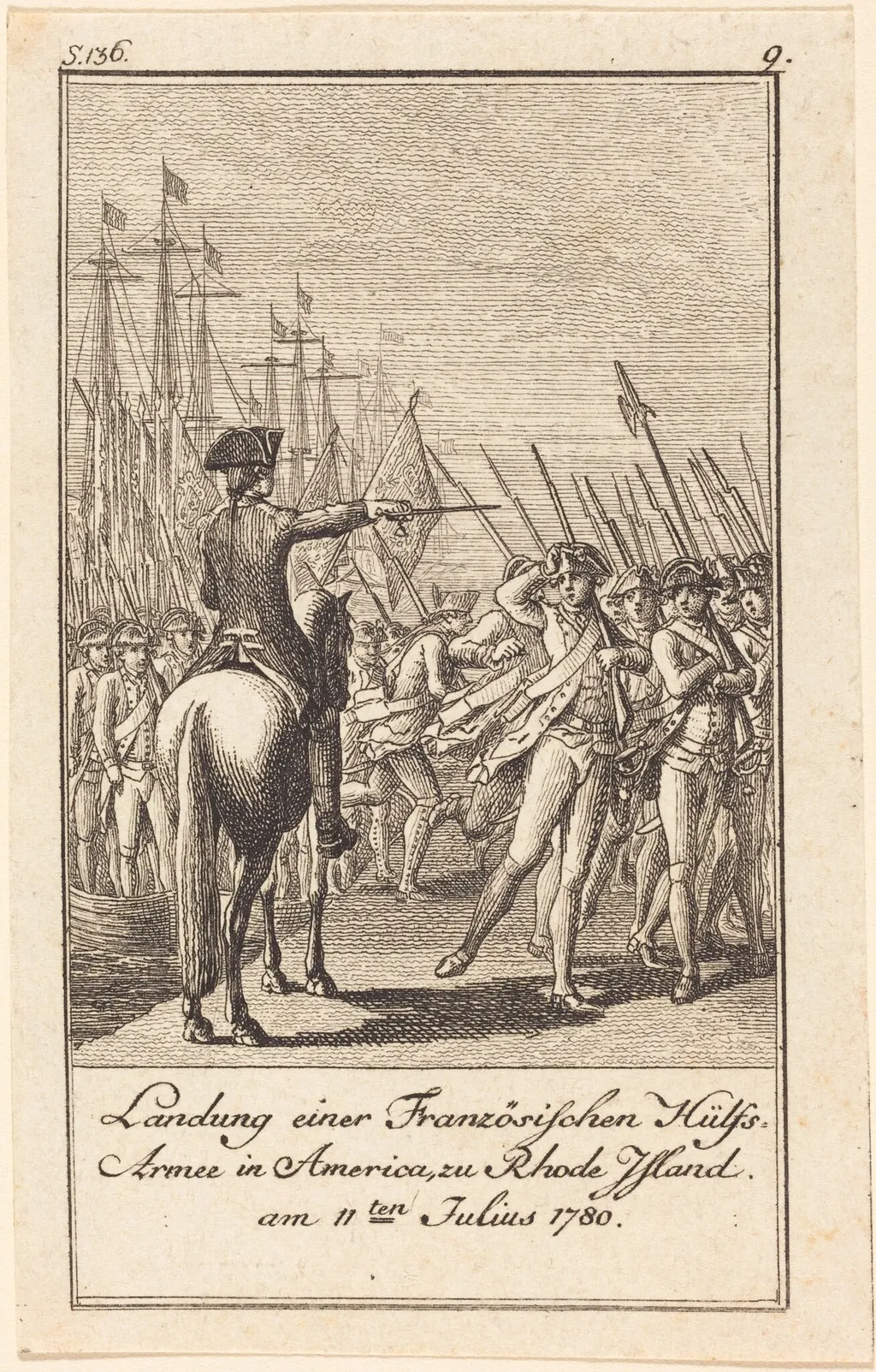 The History of the United States, by Daniel Nikolaus Chodowiecki, ink, 1784