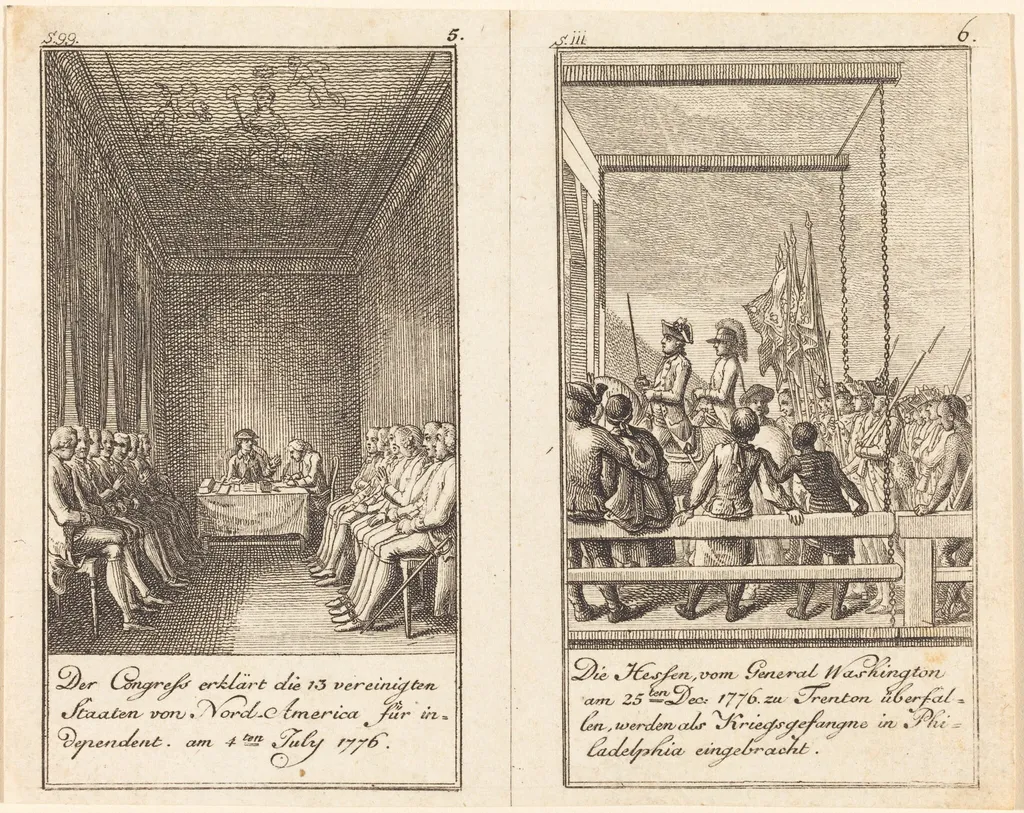 The History of the United States, by Daniel Nikolaus Chodowiecki, ink, 1784