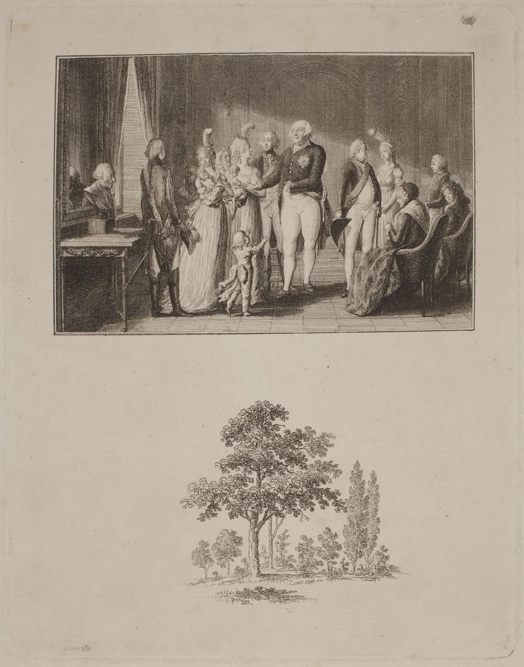The Prussian Royal Family, by Daniel Nikolaus Chodowiecki, ink, 1796