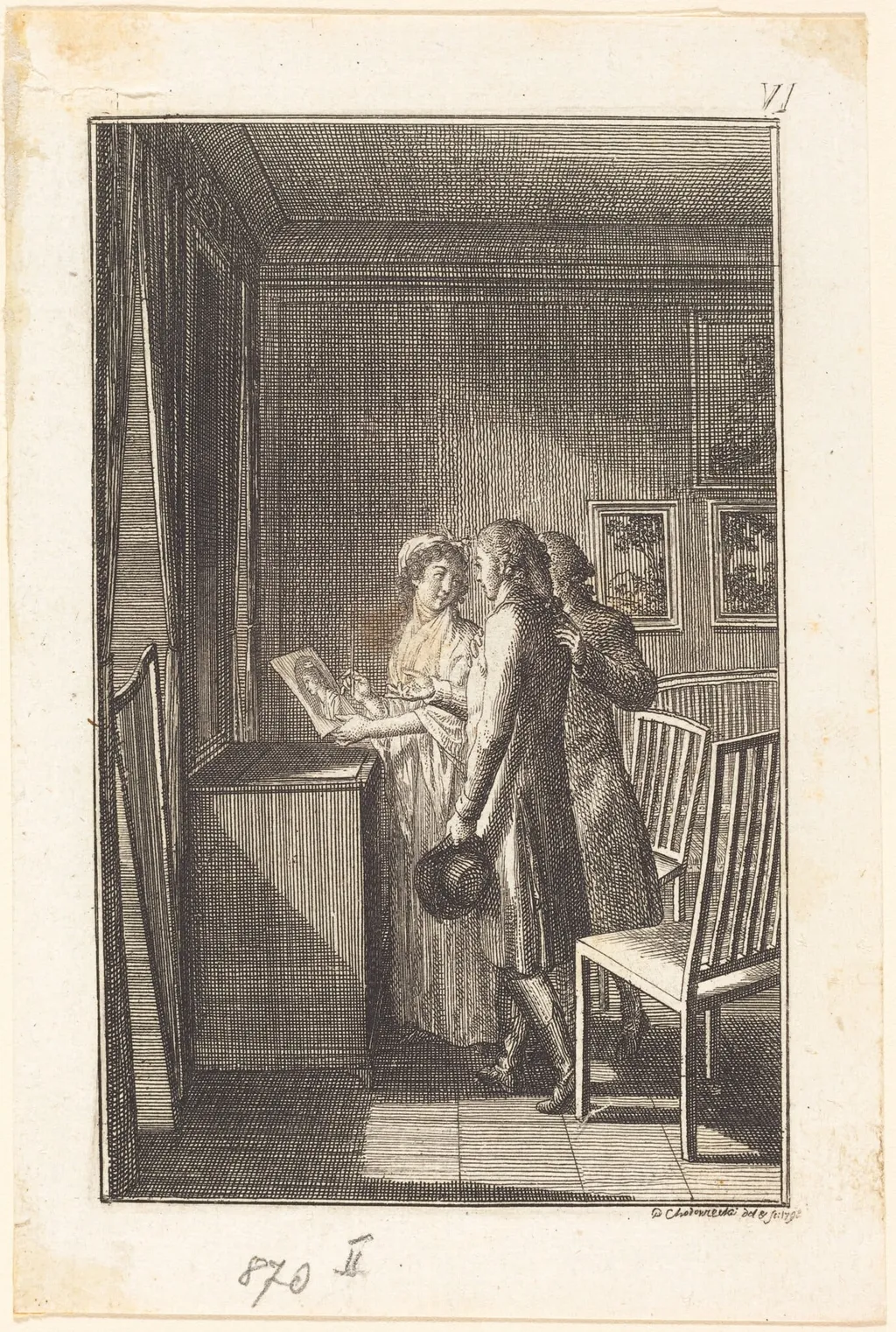 The Voyage to Paris, by Daniel Nikolaus Chodowiecki, ink, 1798
