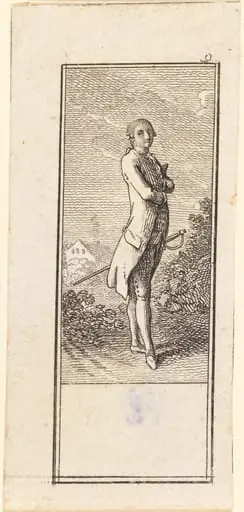 Young Man Bareheaded, with Sword, by Daniel Nikolaus Chodowiecki