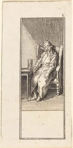 Young Man Seated, Smoking, by Daniel Nikolaus Chodowiecki