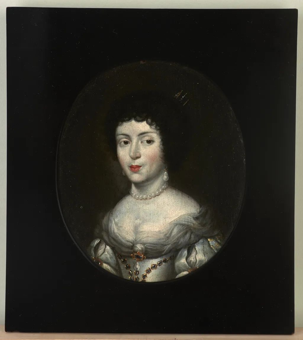 Portret Marii Kazimiery de la Grange d'Arquien Sobieskiej, zwanej Marysieńką (1641-1716), królowej Polski, żony Jana III Sobieskiego, by Daniel Schultz, oil, 1670