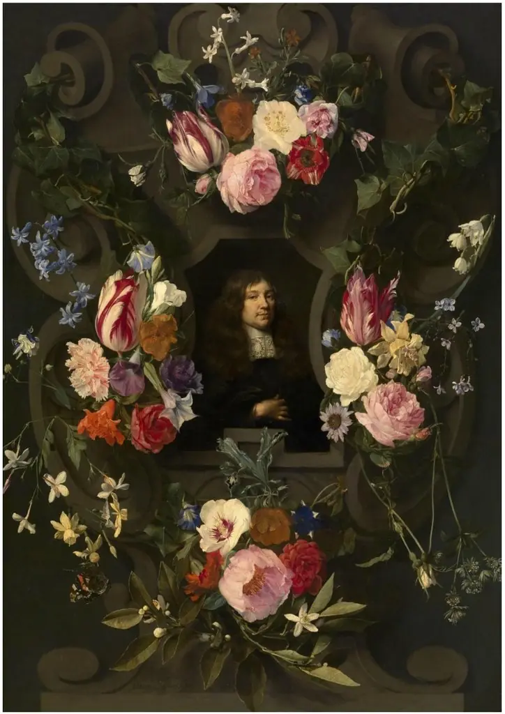Portrait of a Man in a Guirland, by Daniel Seghers
