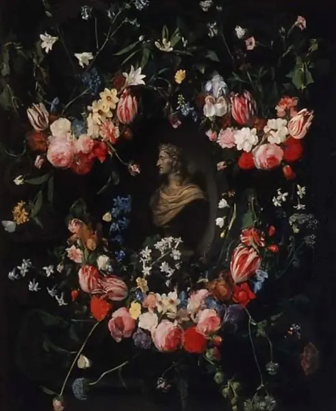 Portrait of Archduke Leopold Willem of Austria in a flower garland