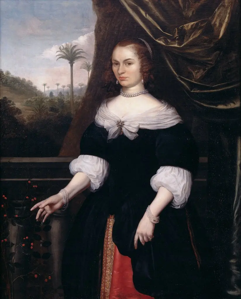 Portrait of Dina Lems, Wife of Jan Valckenburgh, by Daniel Vertangen