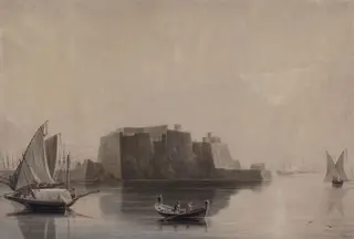 Castello dell'Ovo, Naples, by Daniell