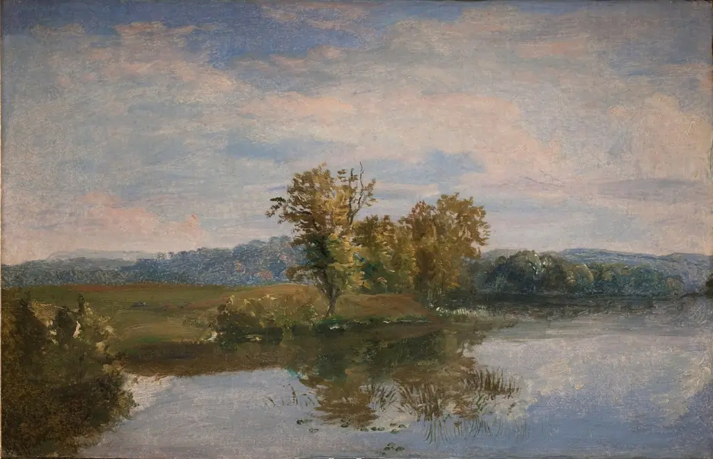 A View of Lake Vejl near Silkeborg, Jutland, by Dankvart Dreyer