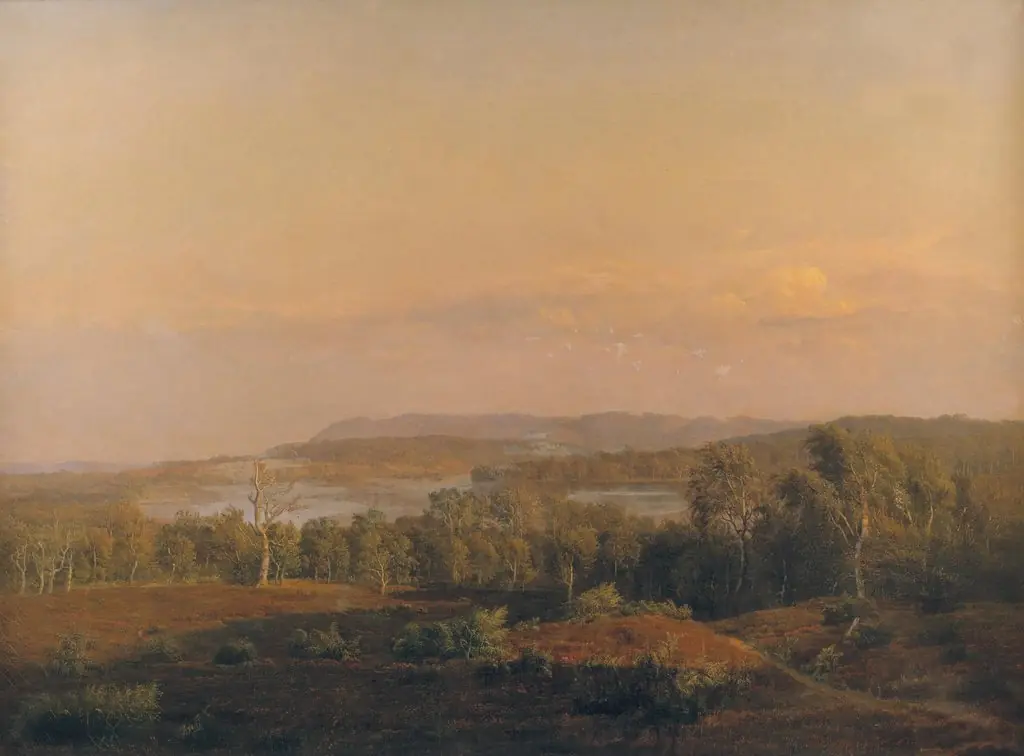 A View towards Himmelbjerget, Jutland. Evening, by Dankvart Dreyer
