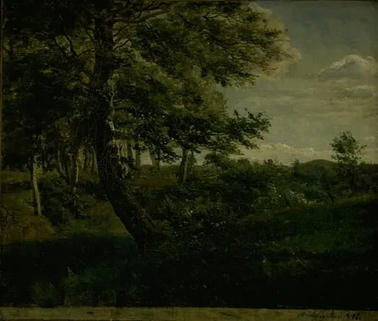 Ørsbjerg Forest at Aarup, Funen, by Dankvart Dreyer, oil, 1846