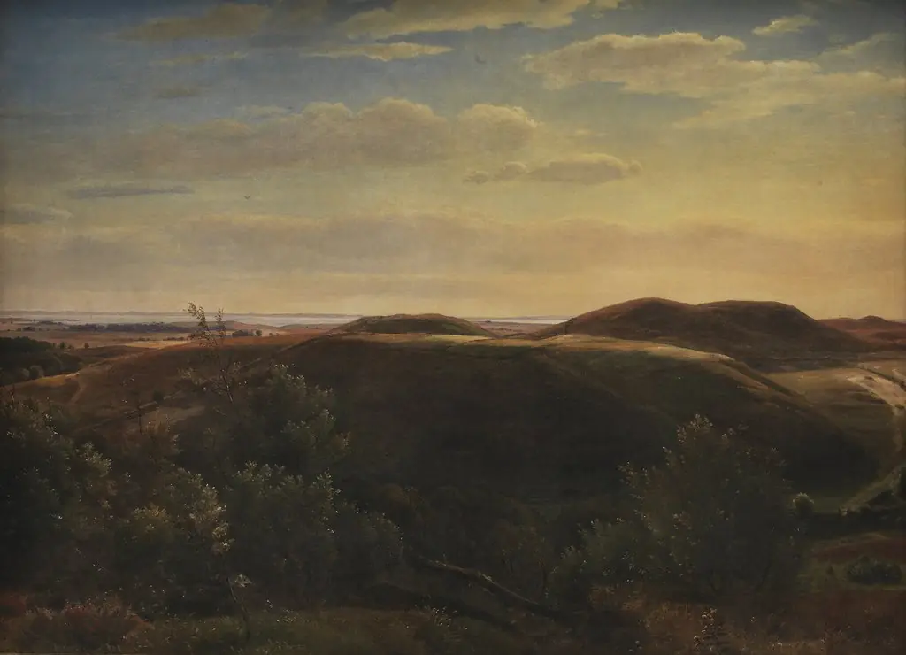 The Coast of Jutland Seen from Mølleknap Hills in Funen, by Dankvart Dreyer