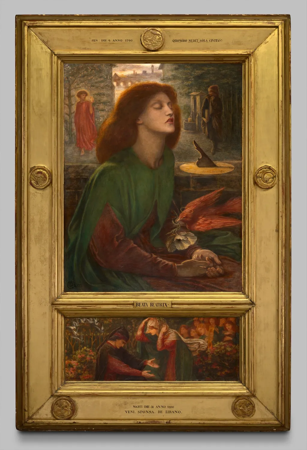 Beata Beatrix, by Dante Gabriel Rossetti, oil, 1872