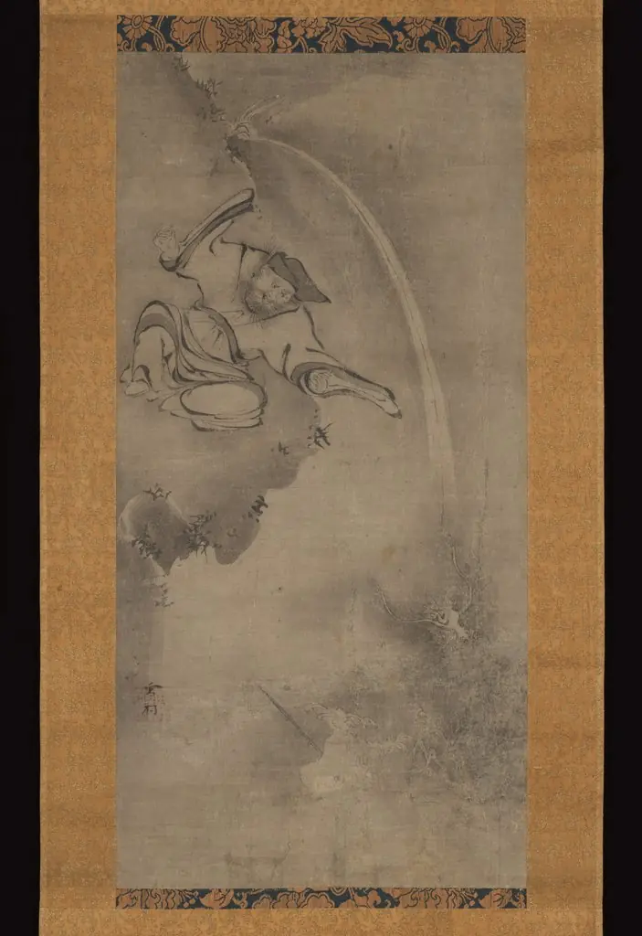 Daoist Master Fei Zhangfang with a Dragon