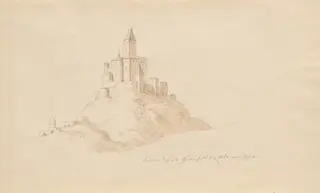Das alte Schloss Gutenfeis bei Caub am Rhein