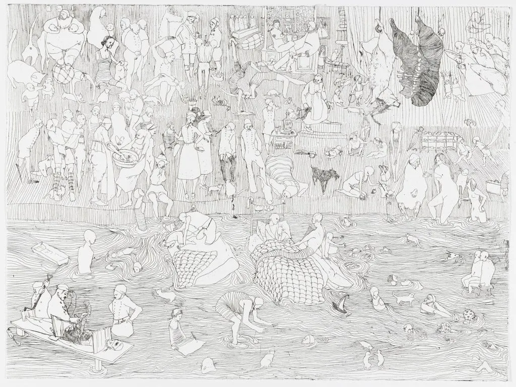 Untitled, by Dasha Shishkin, ink, 2002