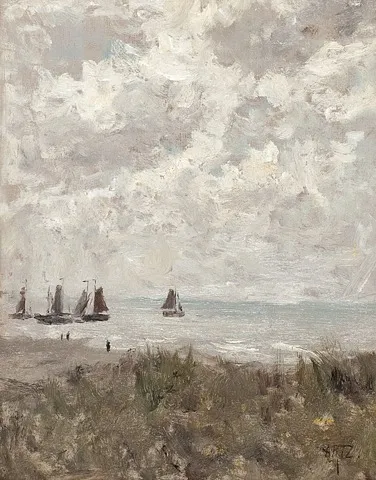Seascape, by David Adolph Constanz Artz, oil, 1890