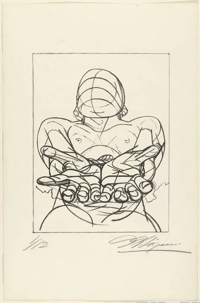 Untitled, by David Alfaro Siqueiros, ink, 1947