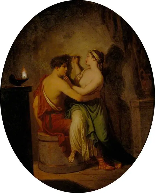 The Origin of Painting ('The Maid of Corinth'), by David Allan