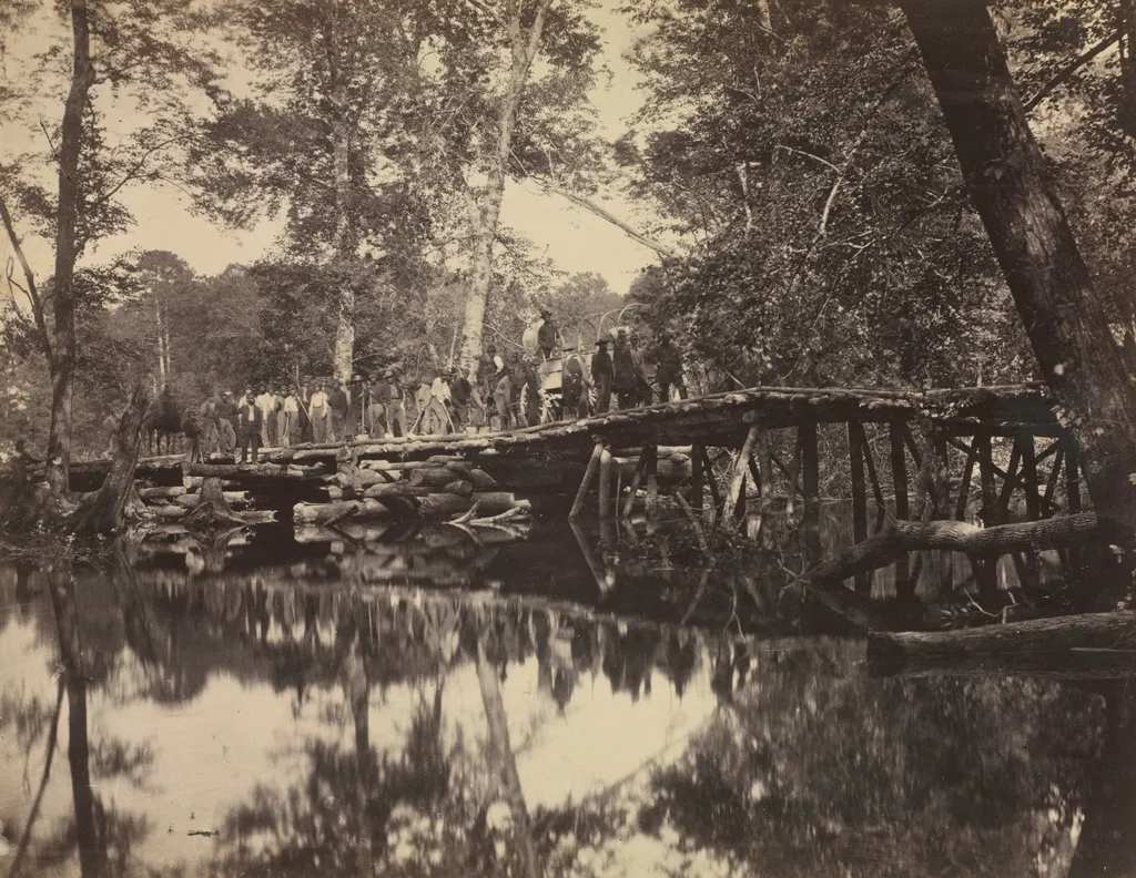 Military Bridge, Across the Chickahominy, Virginia, by David B. Woodbury, 1862